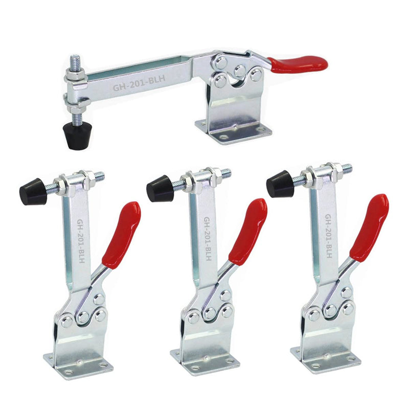 4Pcs Toggle Clamps (Longer and Heightened GH-201-BLH Toggle Clamp) Longer and Heightened GH-201-BLH Toggle Clamp