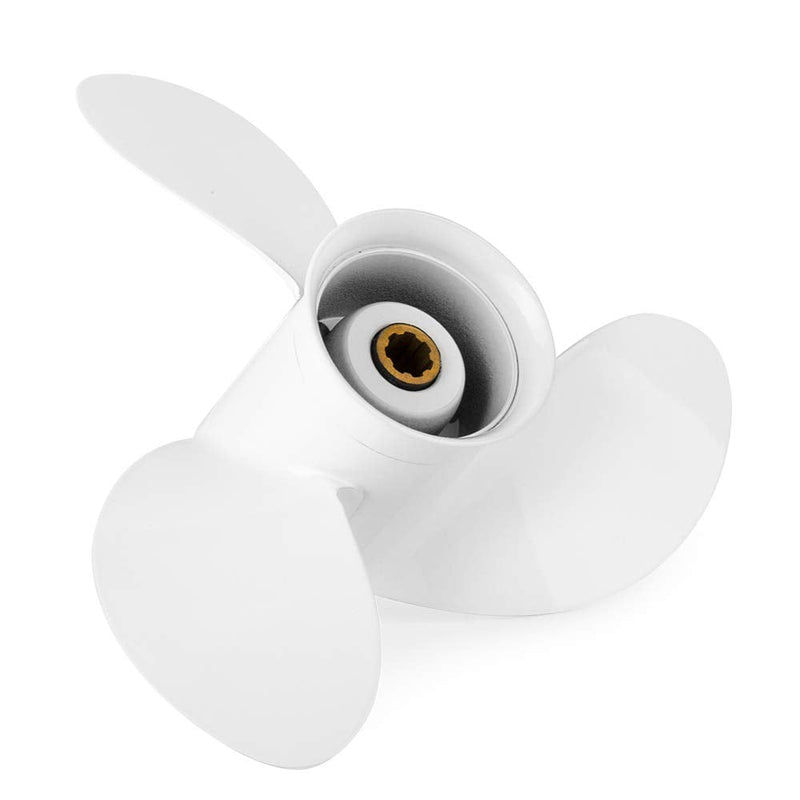 Aluminum 8 1/2 x 8 1/2 Outboard Boat Propeller fit Yamaha Engines 5-8HP,7 Spline Tooth 3 Blade,OEM Parts No.6G1-45941-00-00,RH 8 1/2 x8 1/2