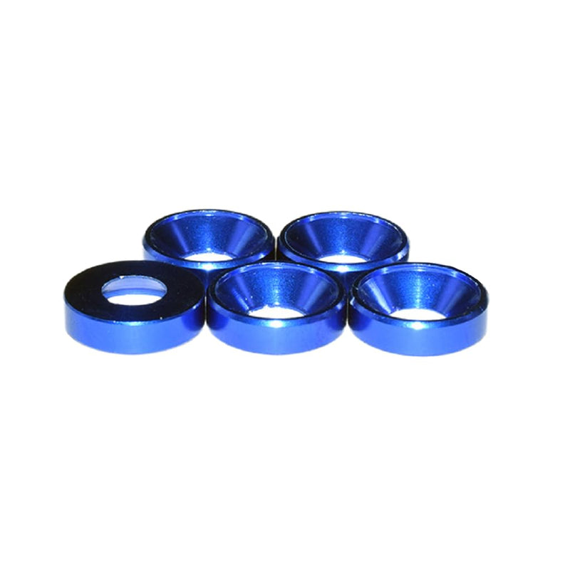 50pcs M3 Countersunk Washers Alloy Aluminum Screw Gaskets (Dark Blue) Dark Blue