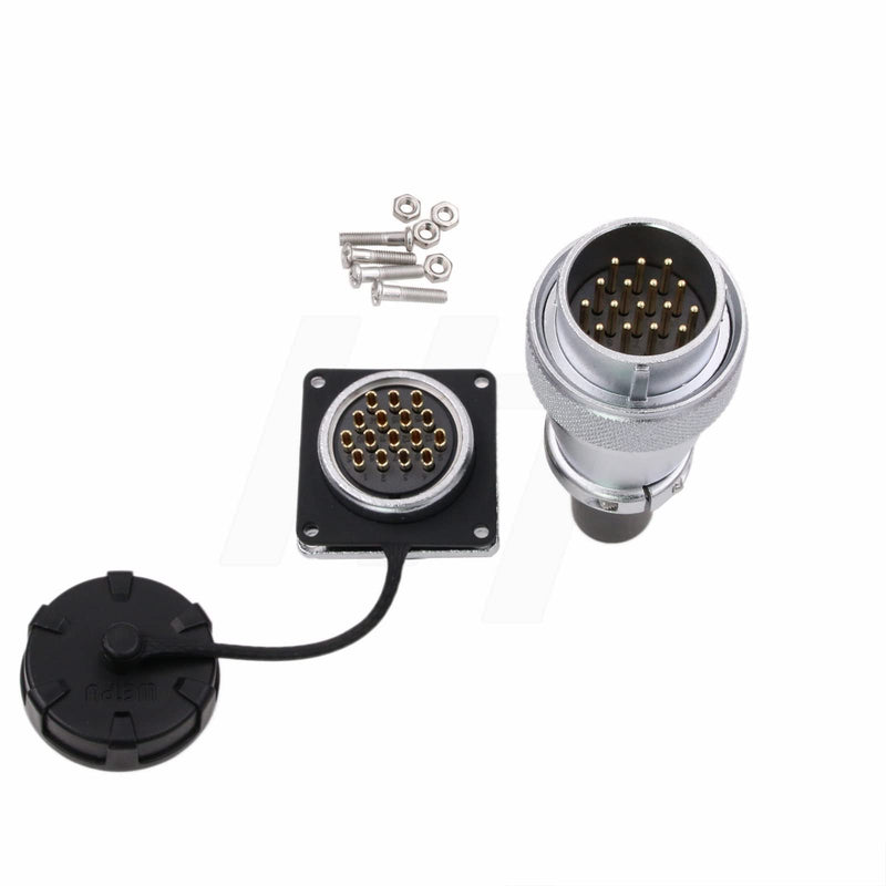 WS28 16 Pin Aviation Circular Power Electrical Connector 10A Male Plug Female Socket Dustproof Heavy Duty Industrial Electrical High Voltage 14awg 16 pin 10A