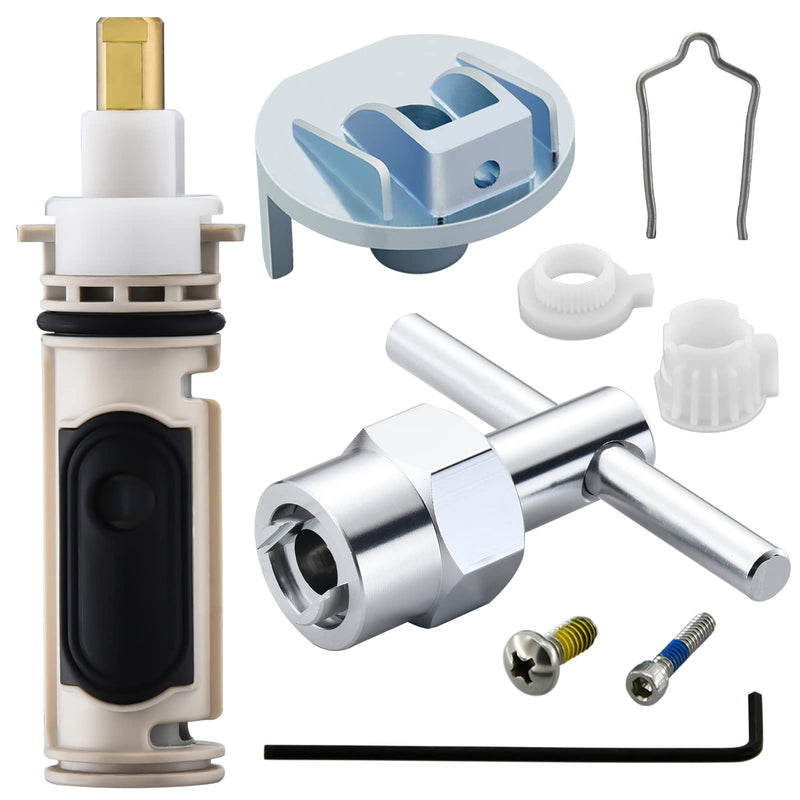 1222 Replacement Cartridge with Removal Tool 104421 and Handle Adapter Kit 116653 for Moen, Compatible with One Hanlde Posi Temp Shower Faucet