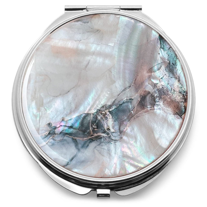 MADDesign Mother of Pearl Compact Makeup Travel Mirror (Marble Gold) Marble Gold