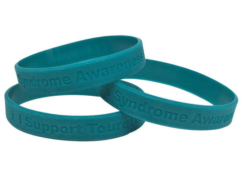 25 " I Support Tourette's Syndrome Awareness Bracelets 100% Medical Grade Silicone - Latex and Toxin Free - 25 Bracelets - Show Your Support For Tourette's Syndrome - NewNest Australia
