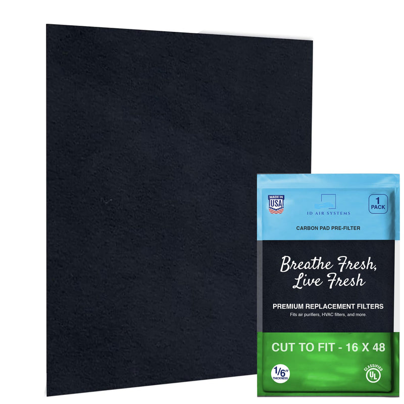 Cut-to-Fit Activated Carbon Filter Pad, 16 x 48 Sheet 1-pack