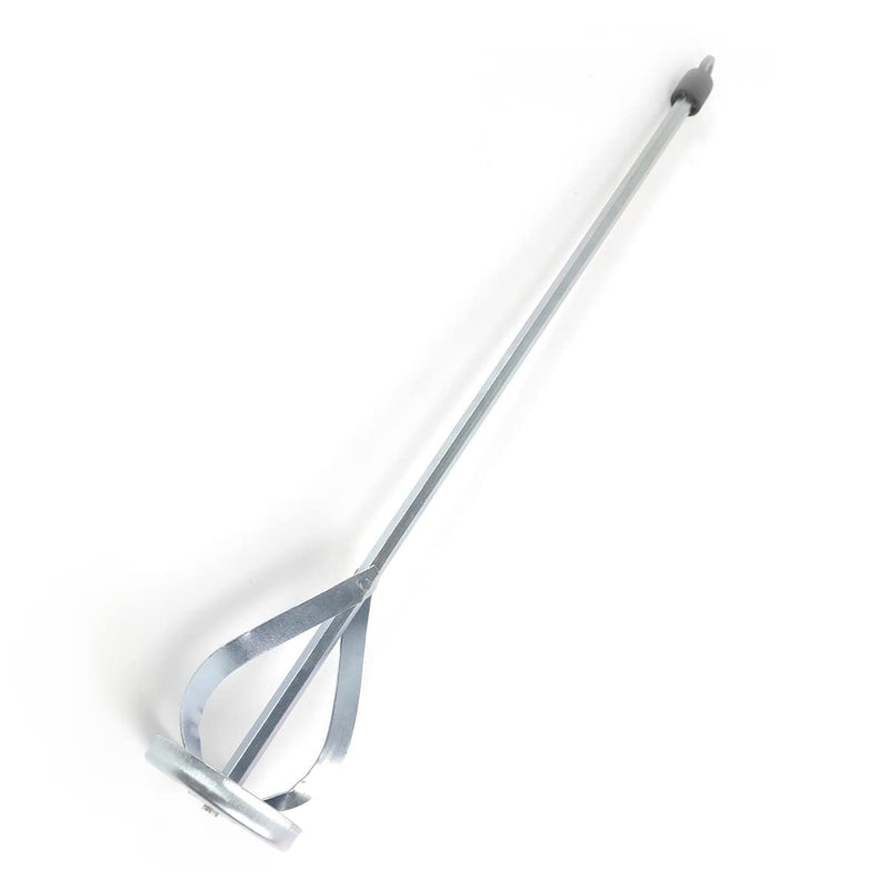 TILER Paint and Mud Mixer for Drill in 1 to 5 Gallon Bucket -Paint Stirrer Drill Attachment Fits all standard drills- Zinc plated steel - Hex head for non slip -Easy Cleaning Drill Paddle 8201 1x Silver-60s