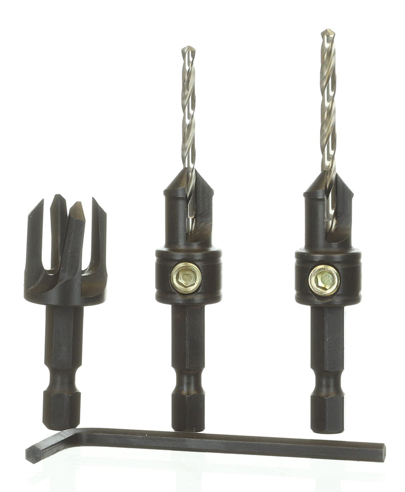 Make it Snappy Tools Quick-Change 2-Pc. Countersink Drill Bit Set with 3/8 Plug Cutter. Proudly Made in The USA.