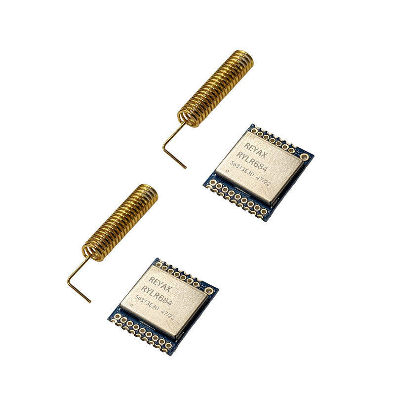 RYLR684 2pcs 490MHz 470MHz 433MHz 426MHz 418MHz 22dBm LoRa (G) FSK Long Range RF Wireless Module Include Antenna SPI Interface Semtech LLCC68