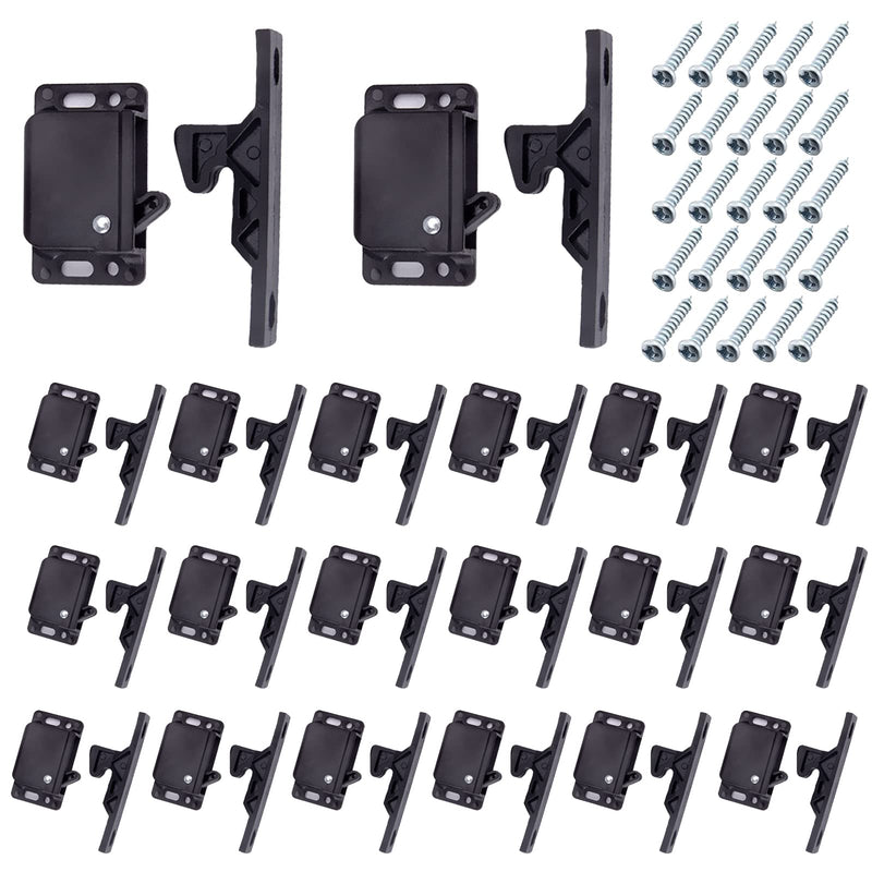 20 Pack RV Drawer Latch/Cabinet Door Latch, Grabber Catches 10 LB Pull Force RV Drawer Latches and Catches, Push Close Cabinet Latch with Mounting Screw, Ideal for RV, Camper, Home, Office