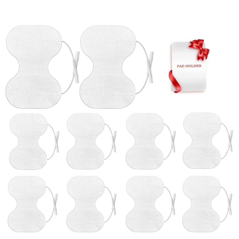 TENS Unit Replacement Pads - Pack of 10 Extra Large Butterfly Shaped Electrode Squares… 10 PCS