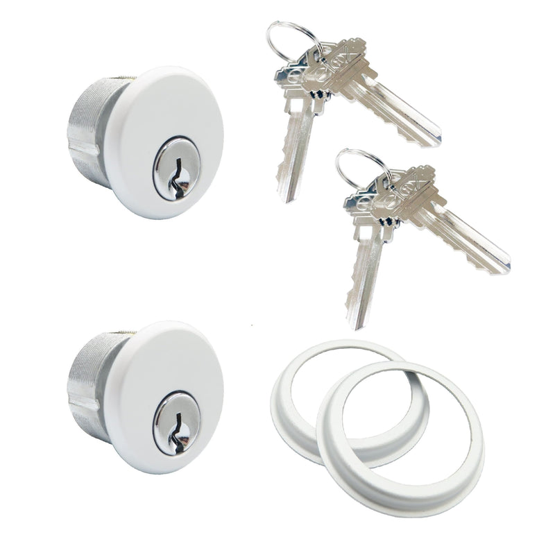 elox Storefront Zinc Mortise Cylinders for Adams Rite Commercial Storefront Door Lock a Pair Packed in Aluminum Finish