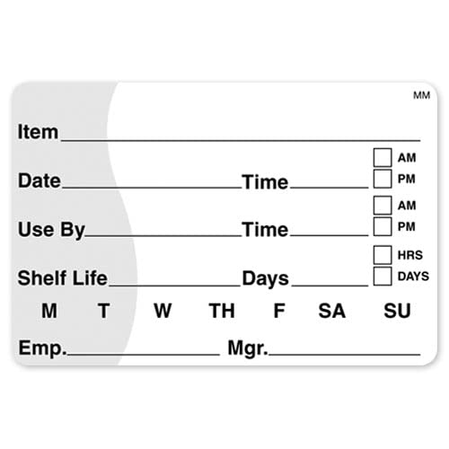 DayMark Safety Systems MoveMark IT120152 Shelf Life/Use by Removable Label, 2" x 3", Red/White, Roll of 500