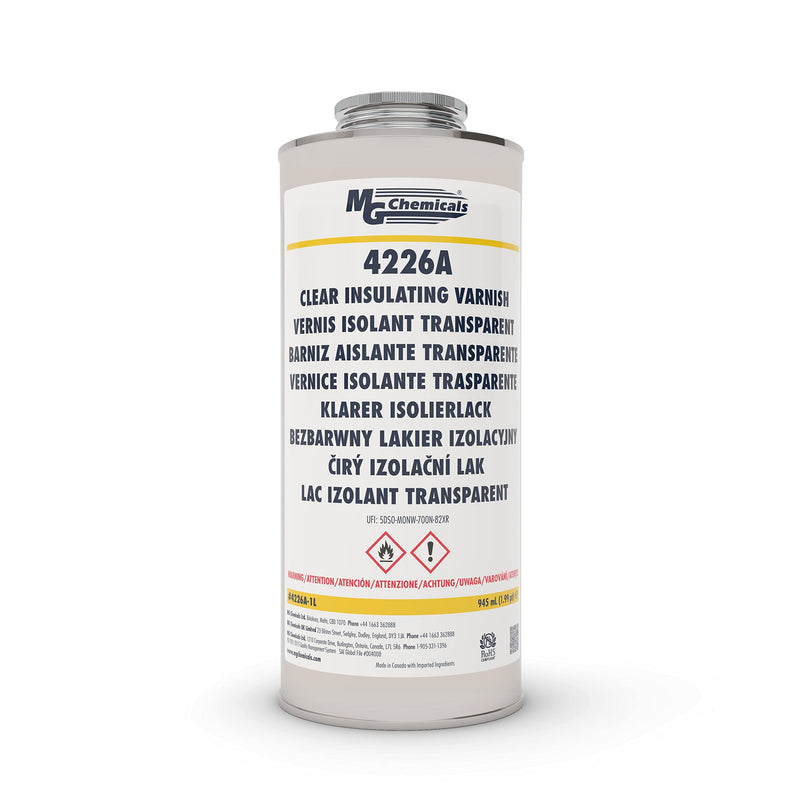 MG Chemicals 4226A Clear Insulating Varnish, 1 L Liquid Can 945 mL Can