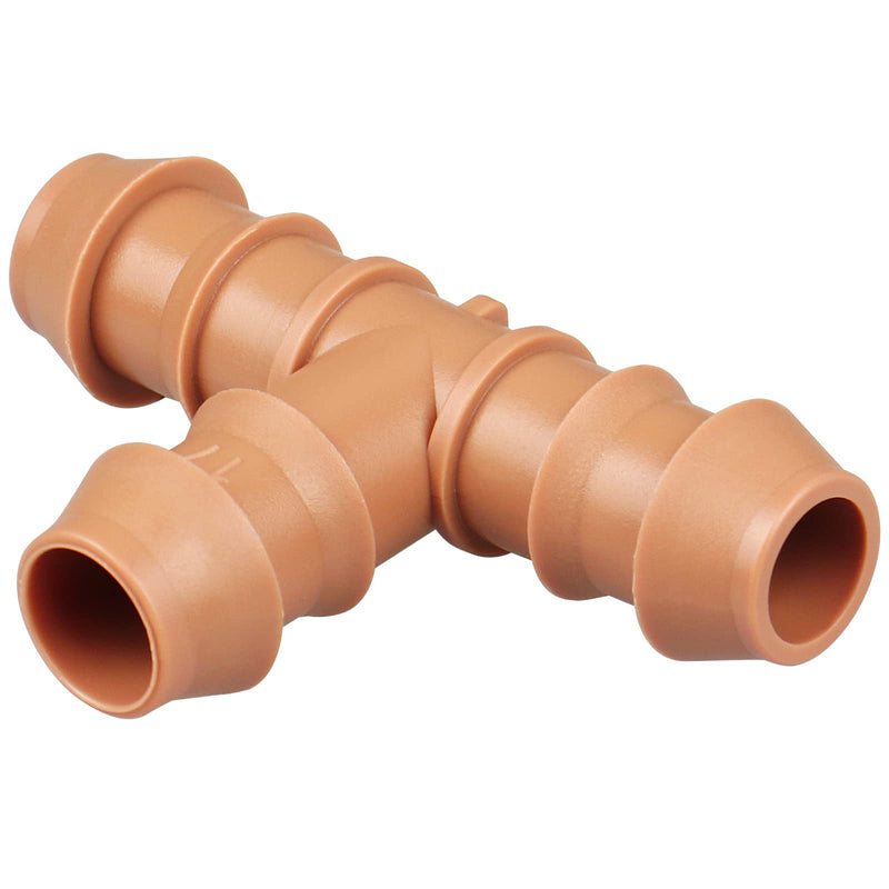 Drip Irrigation Barbed Tee：30 Pack Drip Irrigation Tee Parts Fits for 1/2 Inch Drip Irrigation Tubing 17mm 0.600" ID Tee Connectors for Patio Lawn Garden 30 Pack Tee