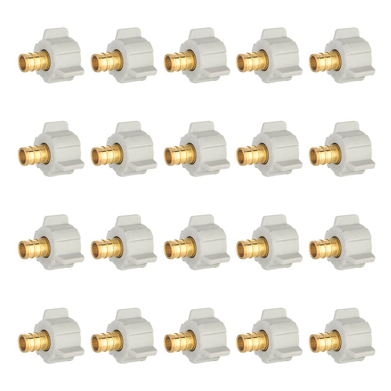 20-PACK EFIELD 1/2" Pex x 1/2"Female NPT Swivel Adapter(PEX1807202-20) P20 1/2"X1/2"
