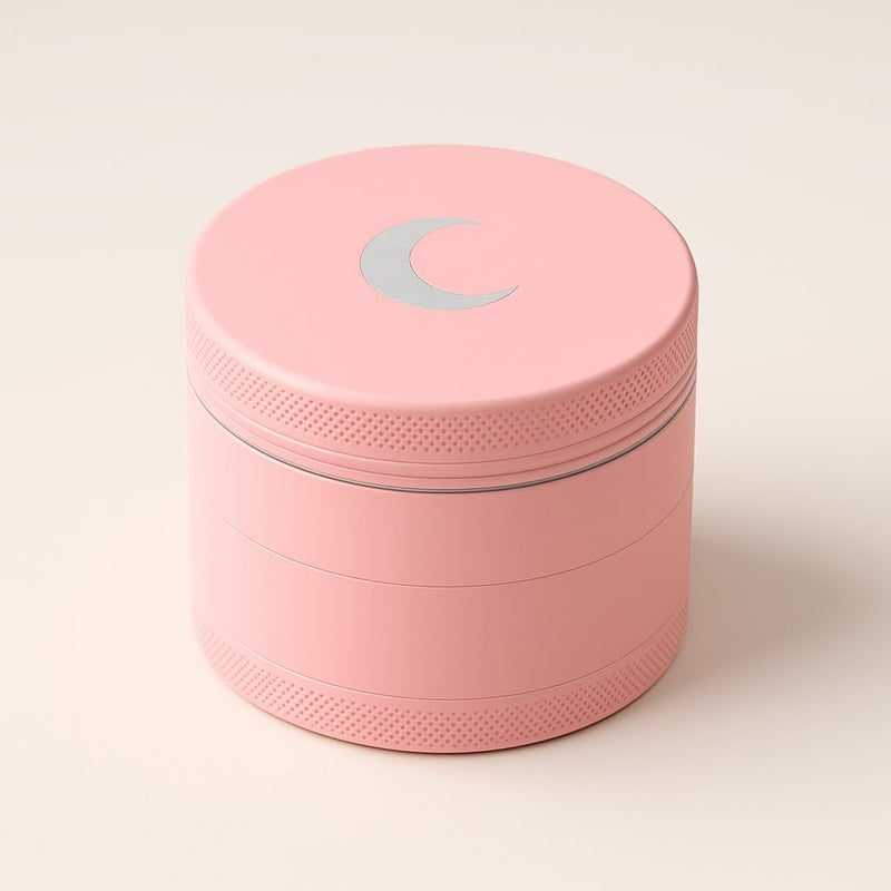 Brando Moon Manual Matte Spice Kitchen Crusher – 2.5” Coffee Bean Crusher with Cleaning Scraper and Storage, for Camping and Outdoor Pink