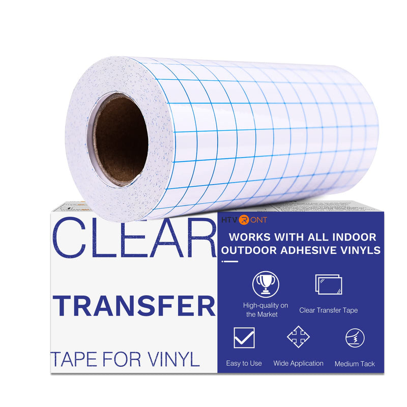 HTVRONT Transfer Tape for Vinyl - 6" x 50 FT Blue Alignment Grid Clear Transfer Paper - Application Vinyl Transfer Tape Roll for Self Adhesive Vinyl for Signs Stickers Decals Walls Doors & Windows - NewNest Australia