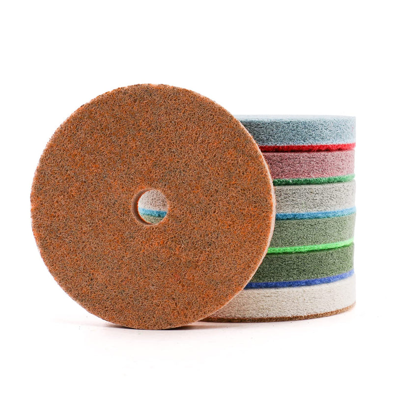 4 Inch Polishing Pads for Polishing Wet Using Stone Buff Granite Marble Polishing Pads 7pcs/Set