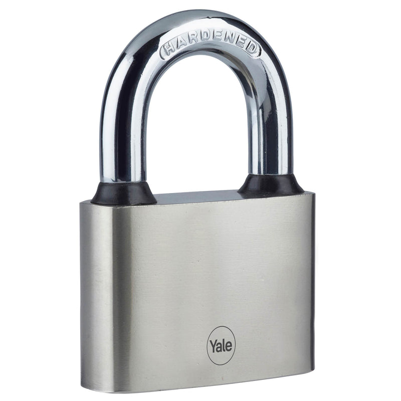 Yale - Y112/70/137/1 Iron Disc Padlock 70mm - Nickel Plated - Hardened Steel Shackle - Extreme Corrosion Resistance for Outdoor use Iron Padlock Disc Lock 70mm Pk1