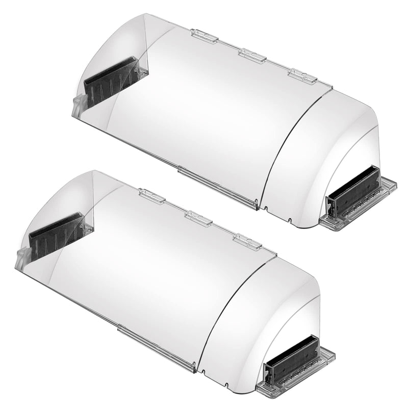 2 Pack Air & Heat Deflector for Vents, Sidewalls and Ceiling Registers, Adjustable from 8.5" to 15" Transparent,2 pack