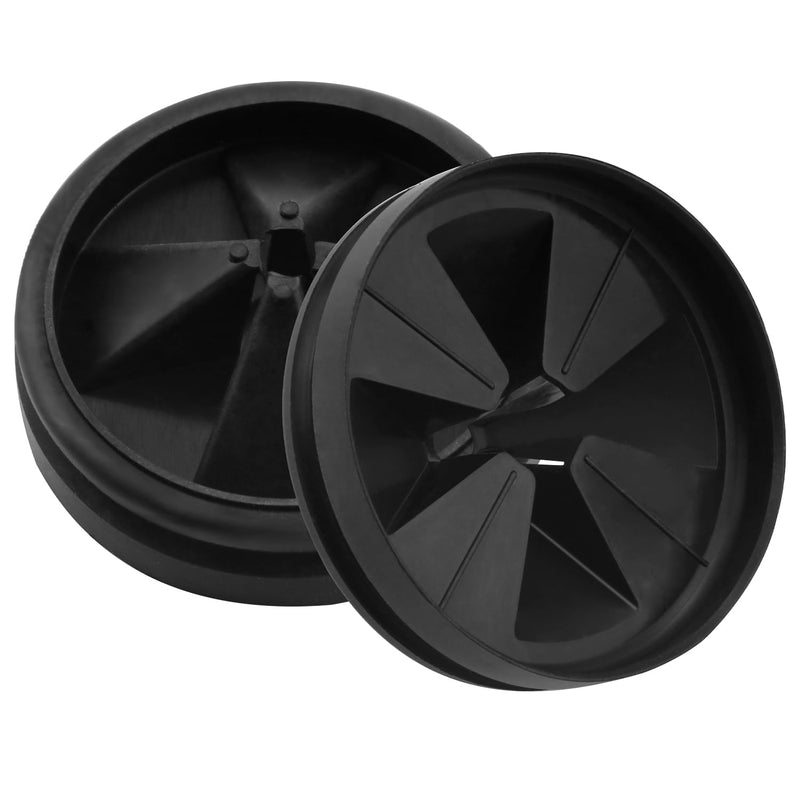 Garbage Disposal Splash Guards, 2-Pack Upgraded for InSinkErator Evolution Series QCB-AM Sink Baffle Drain Cover, Removable Quiet Collar Drain Plugs, Garbage Disposer Accessories 3 3/8" (Black 2 pcs) Black 2 Pack