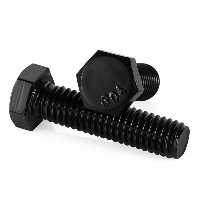 5/16-18 x 1-1/2“ Hex Head Bolts, Fully Threaded, Stainless Steel 304(18-8) Bolt, Black Oxide Finish, Quantity 20 5/16-18 x 1-1/2" (20 PCS)