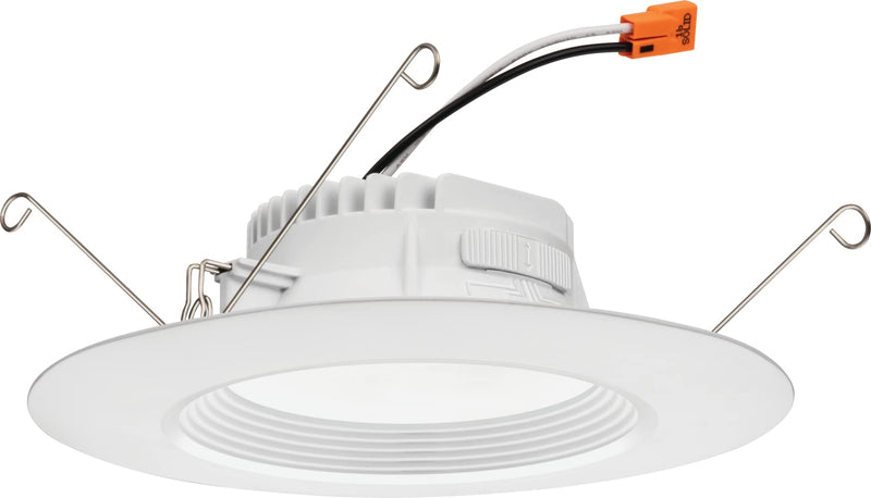 Juno RB56 SWW5 MW M6 RetroBasics Downlight Trim Kit, Switchable LED White, Baffle Trim, Switchable CCT, 2700K, 3000K, 4000K, and 5000K, 5- to 6-Inch, Matte White