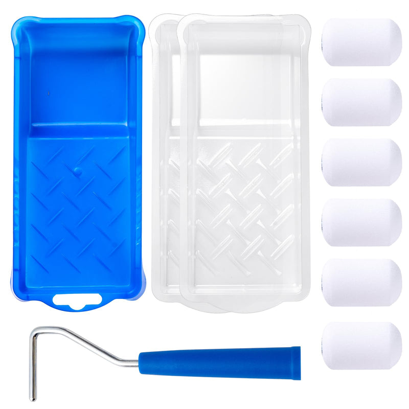 Mister Rui Foam Paint Roller, 2 Inch Mini Paint Roller Kit 10 Pack, Touch Up Small Paint Roller for Painting Wall, Door, Cabinet 2 Inch,10 Pack