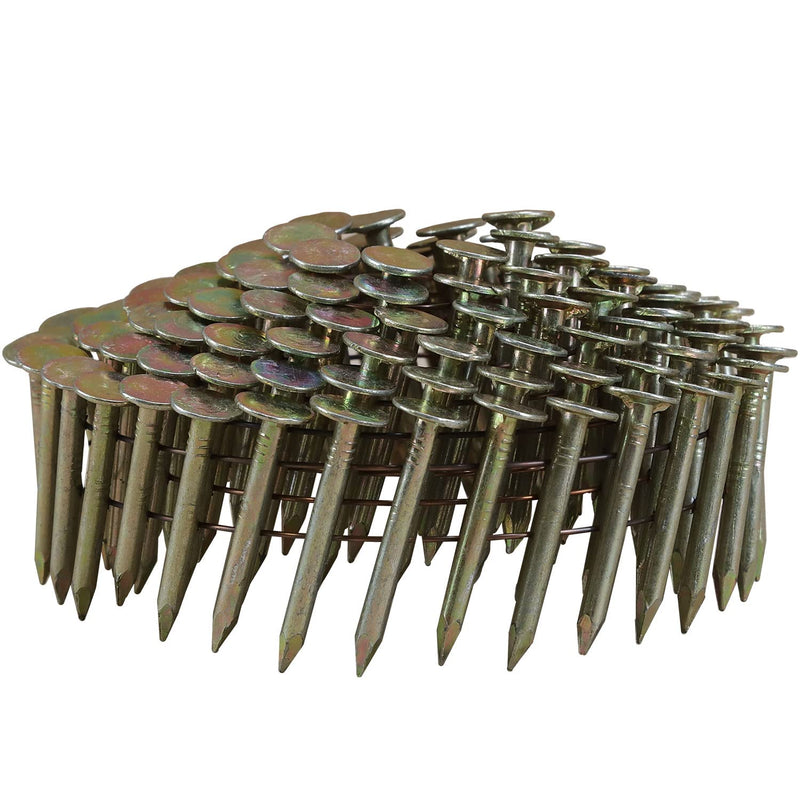 Freeman 15 Degree 1-1/4" x 0.120" Wire Collated Galvanized Coil Roofing Nails – 7,200 Count – Heavy-Duty 15 Degree Roofing Nails for Shingles, Siding & Sheathing
