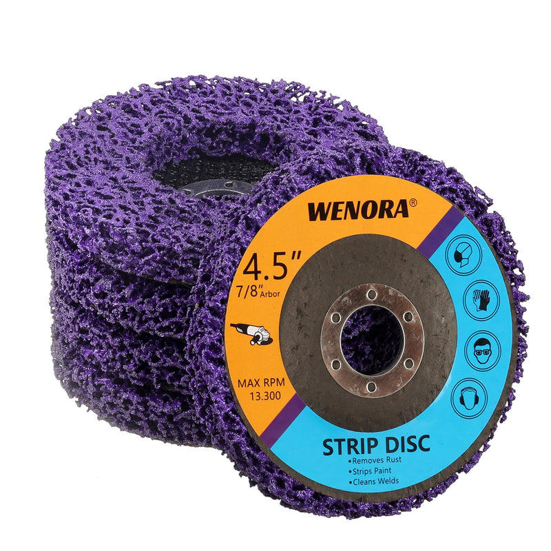 5 Pack Strip Discs Stripping Wheel for Angle Grinder, 4-1/2" x 7/8" Strip Discs Stripping Wheel, Clean and Remove Paint Coating Rust Welds Oxidation 5