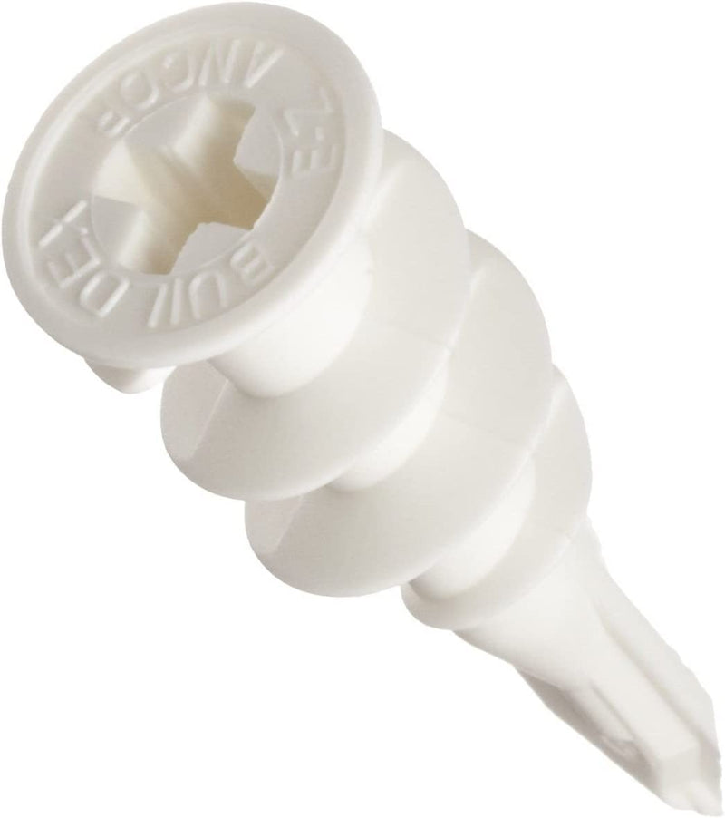 Qty 100 EZ Anchor Original Hollow wall Anchors - Nylon - Plastic - Buildex