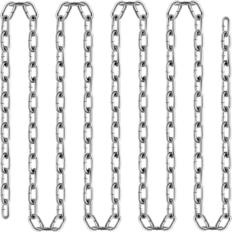 VEVOR Grade 30 Chain 1/4 Inch by 100Ft Length Grade 30 Proof Coil Chain Zinc Plated Grade 30 Chain for Towing Logging Agriculture and Guard Rails 1/4 Inch x 100 Ft