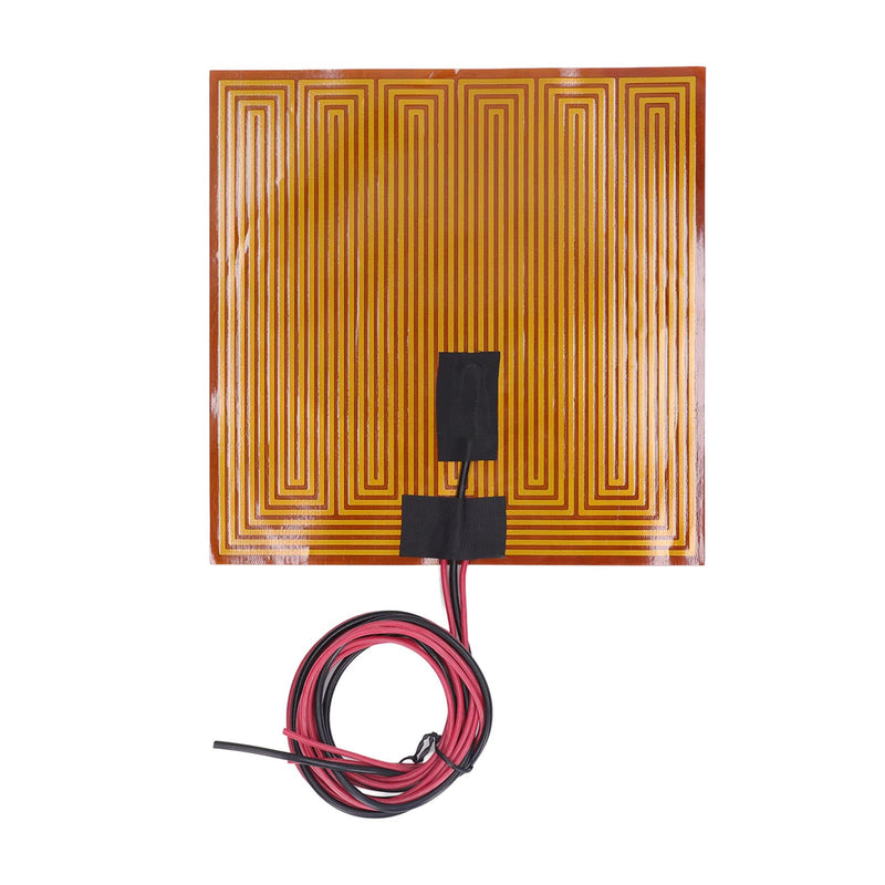 Flexible Polyimide Heater Plate , Adhesive 150℃ 7 . 9 X 7 . 9in PI Heating Film 100K Thermistor for 3D Printer(DC24V 150W)