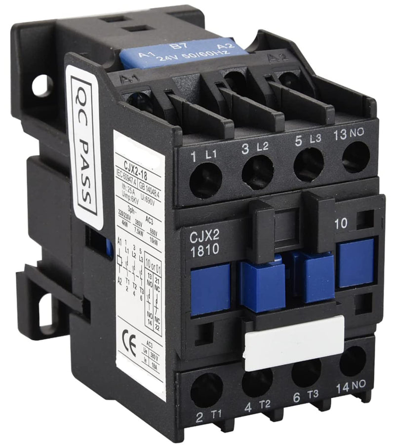 XMHF AC Contactor CJX2-2510 110V 40A 50/60Hz Coil 3P 3 Phase Rail Motor Controler Rail Mount Contactor