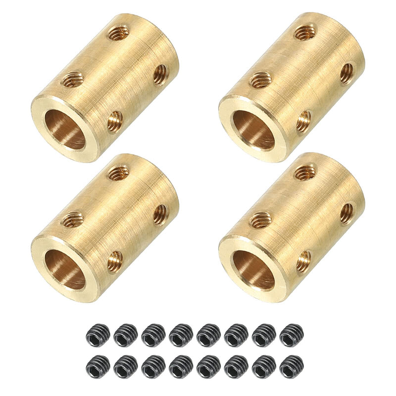 PATIKIL Shaft Coupler Connector L22 x D14 8mm to 8mm Bore Rigid Coupling Motor Shaft Joint Connector with Screw for 3D Printers 4Pack