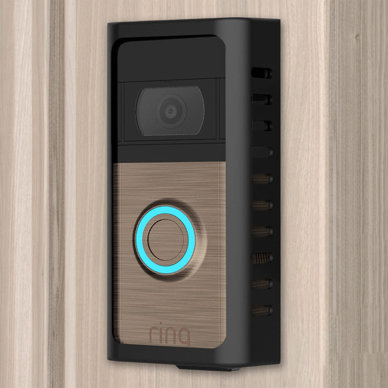 No-Drill Doorbell Mount for Ring Battery Video Doorbell 2/3/4/(2020 Release)/(2024 Release)/Plus/Pro, Adhesive Steel Metal Doorbell Mounting Bracket Accessories for Apartment, Home, Business Fixed