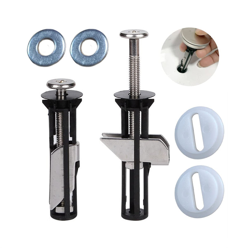 MUU Universal Toilet Seat Bolt kit,Screws,Quick Release,Easy to Install- Toilet Seat Replacement Parts Kit,Toilet Cover Maintenance Accessories,Fixing Accessories (Screws-JS2) Screws-JS2