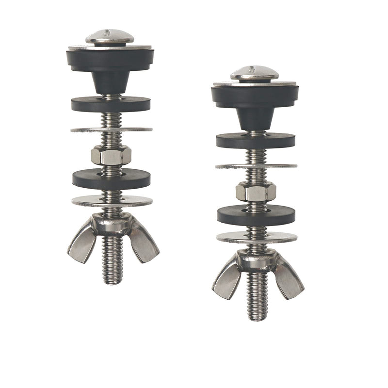 Universal Toilet Tank to Bowl Bolt Kit, Heavy Duty Toilet Tank Replacement Kit, Waterproof and Rustproof Stainless Steel Toilet Tank Bolts(2 PCS) General model 2 Pack