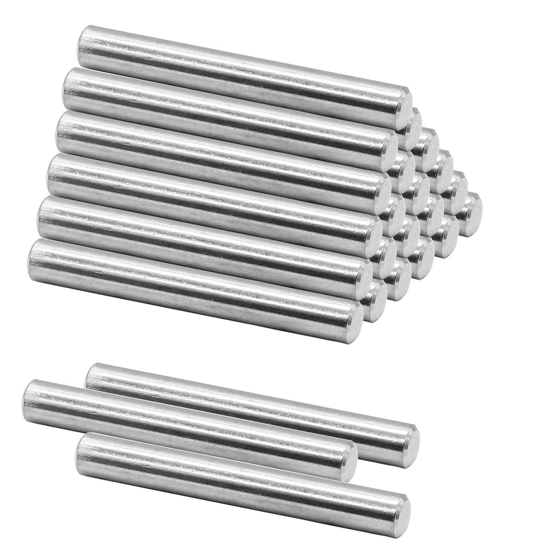 Stainless Steel Dowel Pin, 6mm x 40mm Shelves Dowel Pin, Shelf Support Pegs Pin Rod Fasten Elements Metal Shelf Pegs(24 Pcs) M6 x 40mm