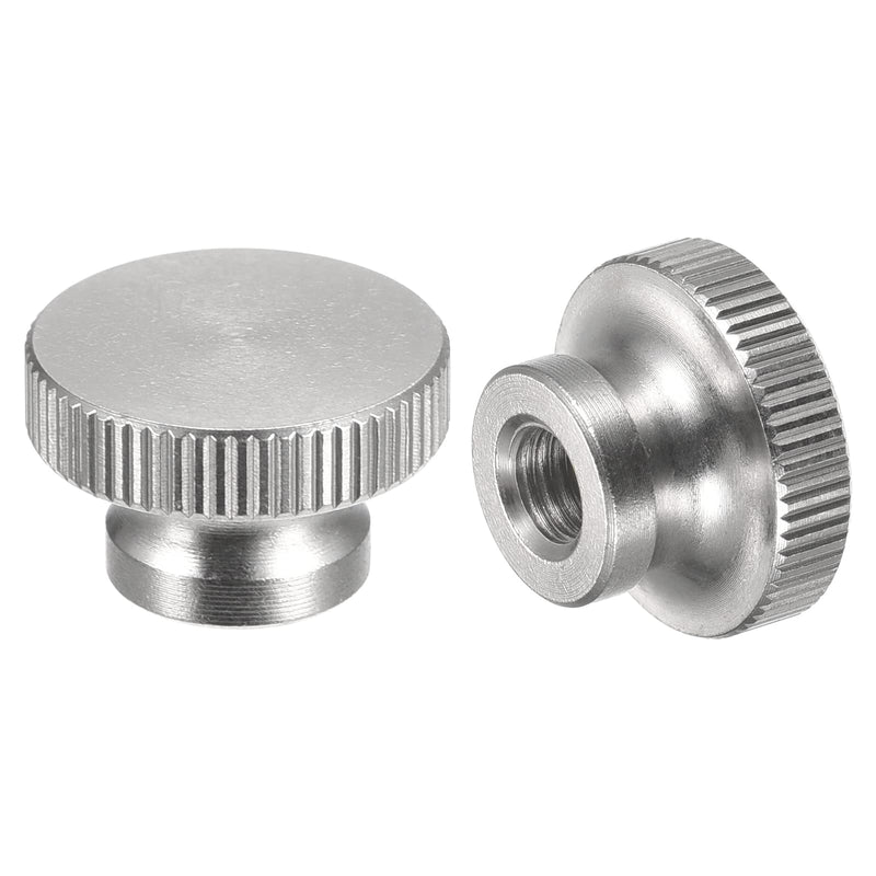 uxcell Knurled Thumb Nuts, 10pcs M5 x D16mm x H10mm 304 Stainless Steel Knurled Nut with Collar High Head Blind Hole Knurled Thumb Nuts for 3D Printer Parts M5 x 16mm x 10mm 10