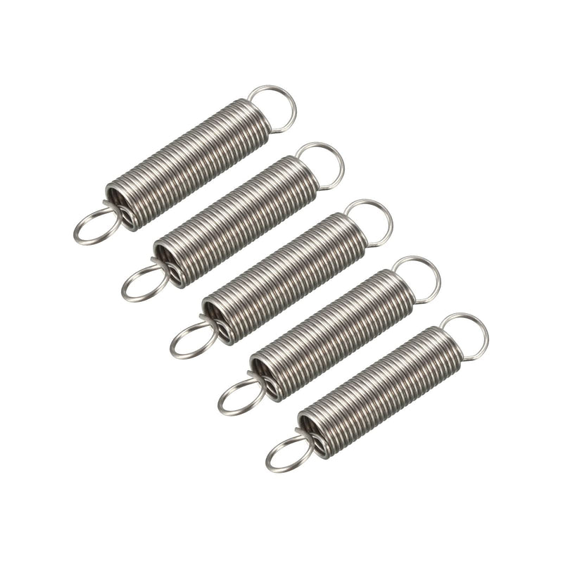 METALLIXITY Extension Spring (0.4x4x20mm/0.016"x0.16"x0.79") 5Pcs, Stainless Steel Tension Spring Wire - for Home Repair Construction Machinery 0.016"x0.16"x0.79"