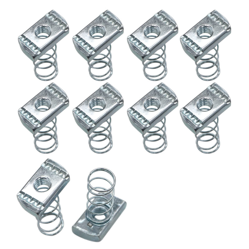 3/8-16 Strut Channel Nuts, 10 Pack Thickened Standard Spring Nuts with Zinc Plated Use On Channel Struts 3/8-16 - NewNest Australia