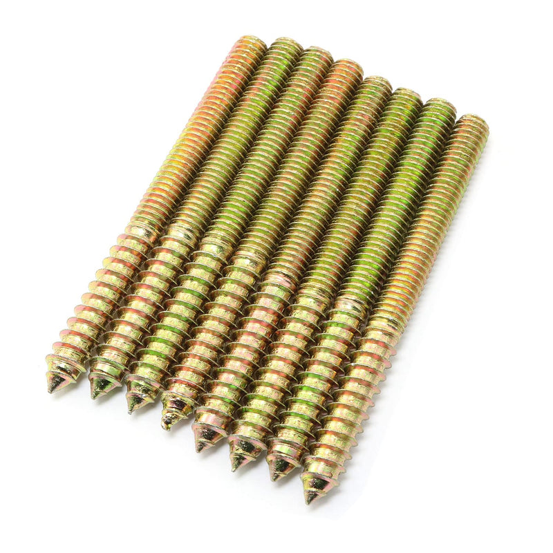 8pcs Self-Tapping Screw Hanger Bolts 5/16"-18 x 3-1/2" Hanger Bolts Double Headed Bolts for Furniture Wood Joint