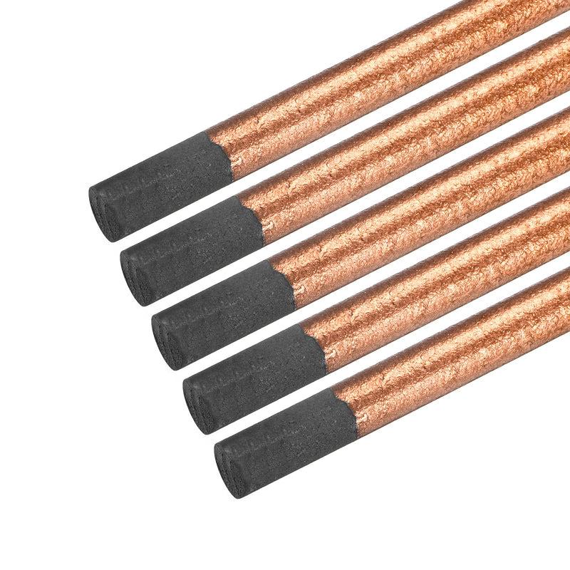 PATIKIL Copper Coated Gouging Carbon Electrode Rods, 10mm/0.4 Inch Dia, 355mm/14-inch Length for Welding, Pack of 5 0.4 Inch Dia