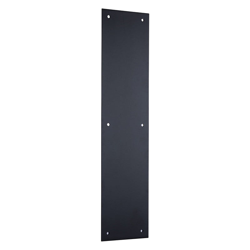 BRINKS Commercial - Commercial 15" Push Door Plate, Matte Black Finish - Rust and Corrosion Resistant Door Plate 15 Inch
