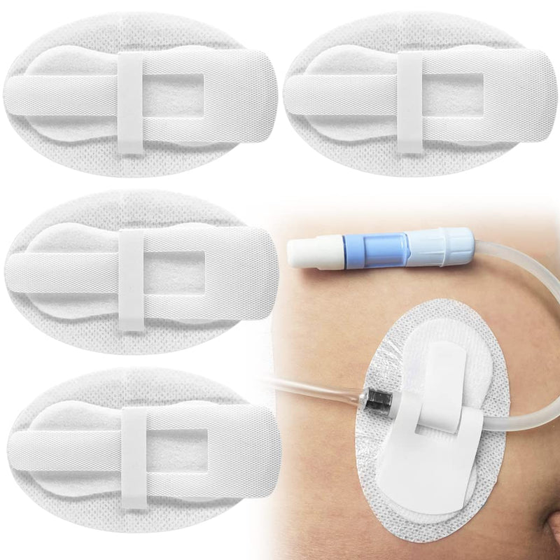 Feeding Tube Pads for Peritoneal Dialysis Peg/G/J Tube Stabilizer Accessories PD Abdominal Support Holder Patch Individually Packed Adhesive Stickers for Elderly Man Woman (Pack of 10) Catheter Stabilizer Adults-10 Pcs