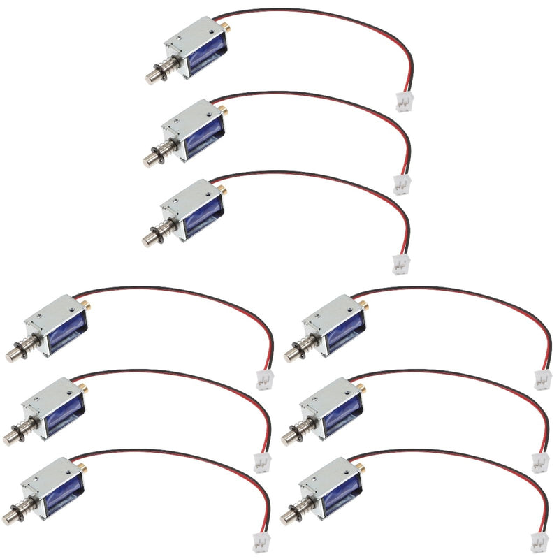 TEHAUX 9pcs Push Pull Solenoid Electromagnet, Mini Linear Actuator 12v Solenoid Frame Solenoid Magnet Actuator Linear Electromagnet Electric Soft Magnetic Material Game Console for Child As Shownx3pcs 3.7X1.3X1.1CMx3pcs