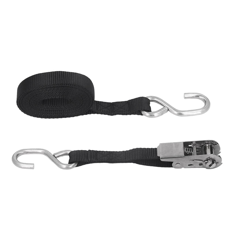 Ratcheting Securing Straps, Ratchet Straps Rust Proof 2PCS Powerful Tension Sturdy Construction High Toughness for Trailer (5m / 16.4ft) 5m / 16.4ft