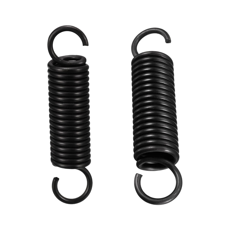 2.5x18x80mm(WxODxL) Extension Spring - 2Pack - Good for Home Repair Machinery - Manganese Steel Extended Compressed Spring - Black 2.5x18x80mm