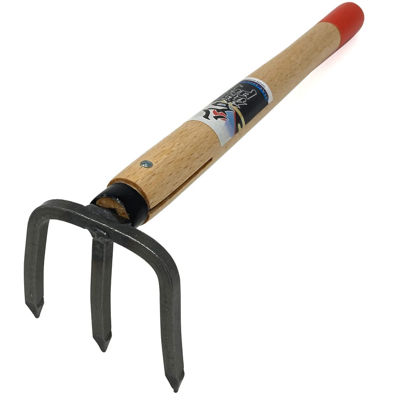 HACHIEMON Japanese Craftsmanship Garden Tool Hand Cultivator Rake Tiller Tool - Durable and Lightweight - Made in Japan