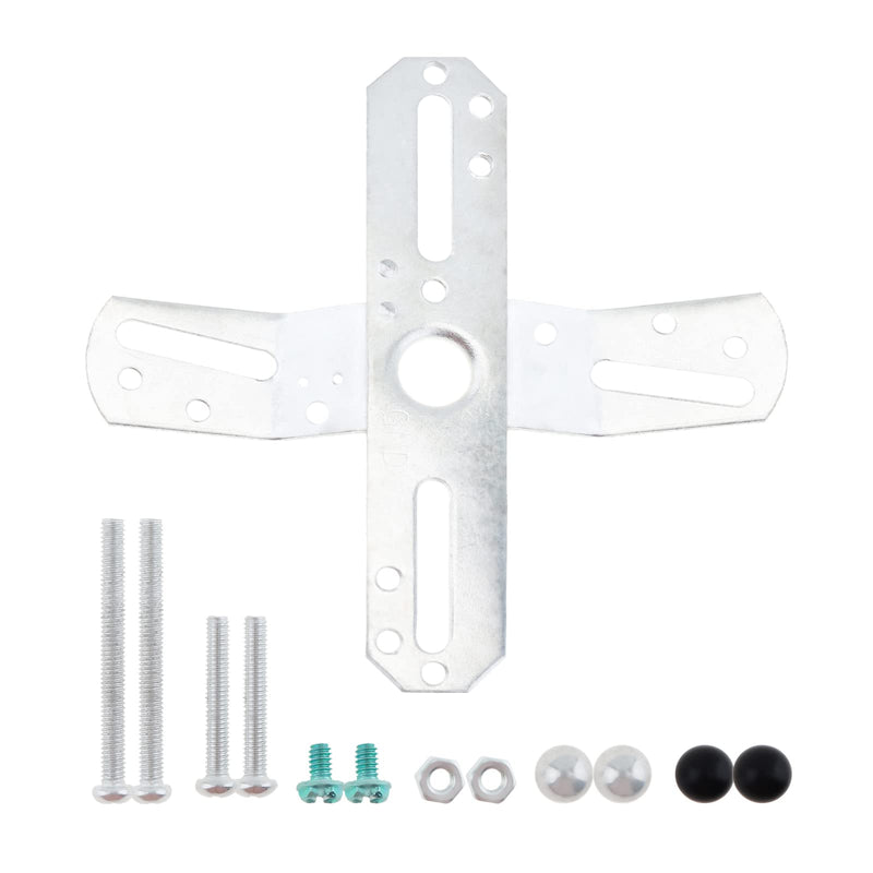 RTNLIT 4" Light Fixture Mounting Bracket, Universal Chandelier Crossbar 180 Rotation and Fixed, Cross-Shaped Lighting Parts with Screws and Nuts, 1 Pack
